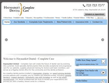 Tablet Screenshot of haymarketdentalcare.com